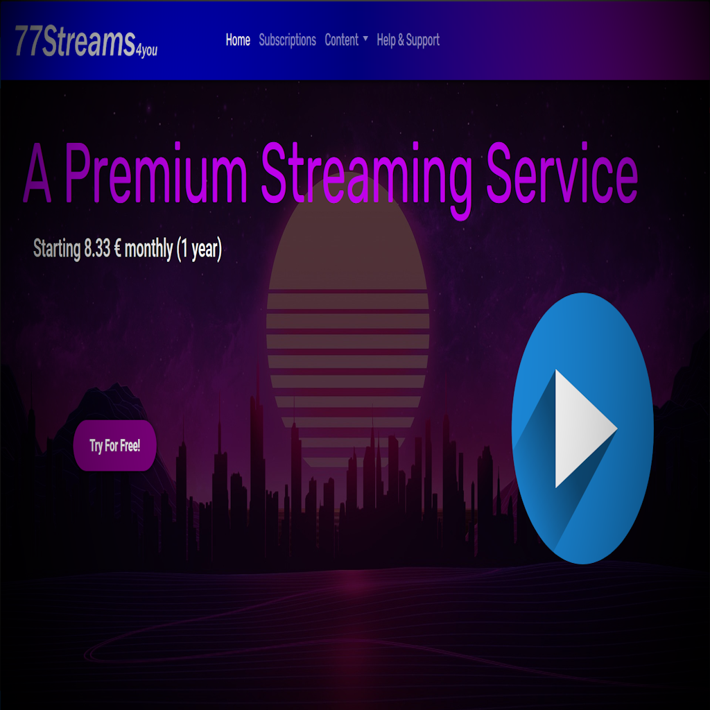 Fictional IPTV website project thumbnail