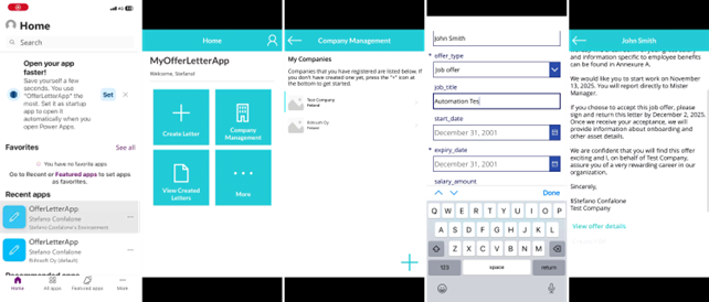 job offer letter app preview
